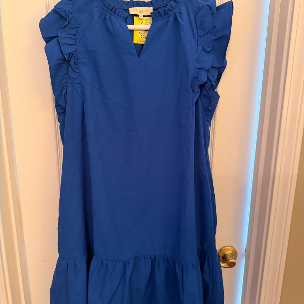 Periwinkle Royal Blue Midi Dress